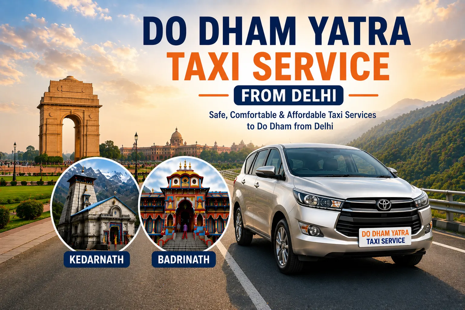 Do Dham Yatra by car